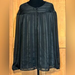 Daniel Rainn Black Sheer A-Line Skirt